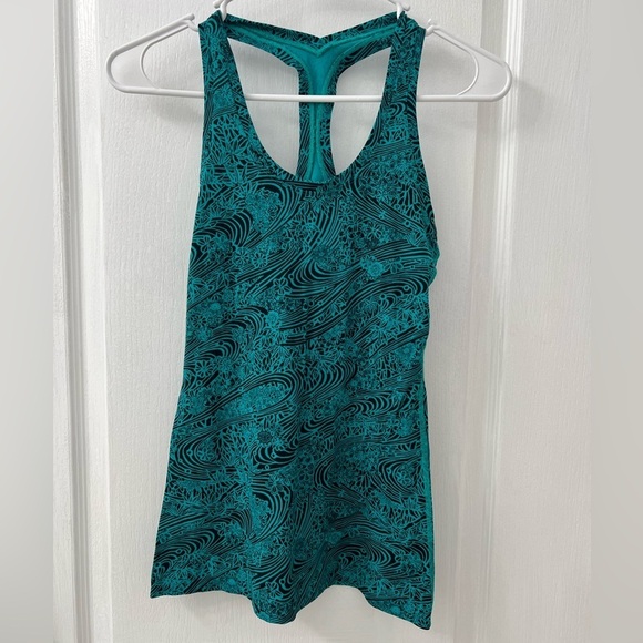 Lululemon Cool Racerback II Kitakami Viridian Green and Black - Picture 5 of 10